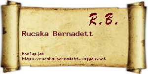 Rucska Bernadett névjegykártya