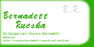 bernadett rucska business card